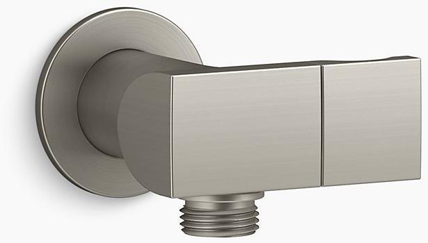 KOHLER Настенный держатель для ручного душа Exhale с патрубком подачи и обратным клапаном K-98354-BN 