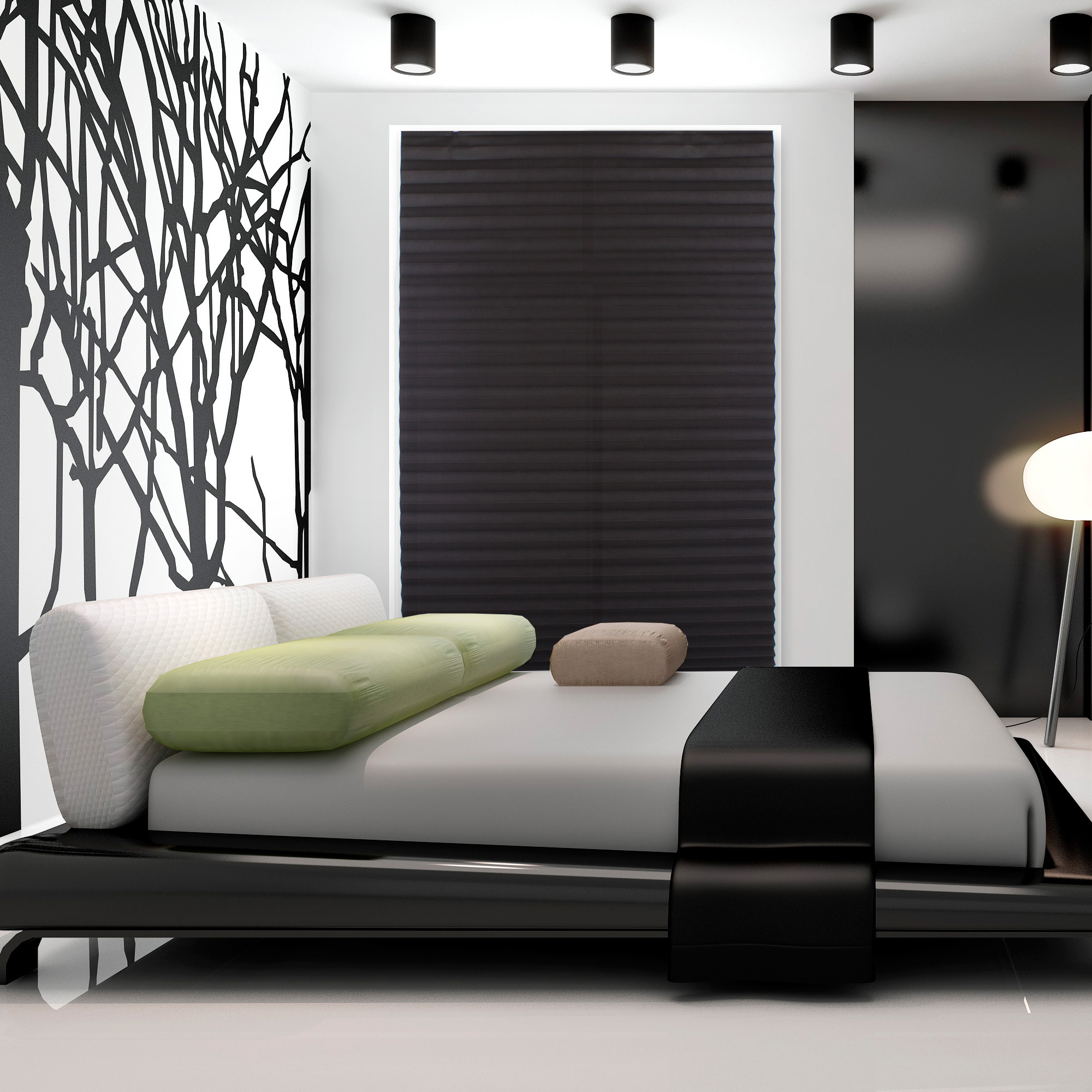 87557170 Жалюзи плиссе LY-PB03 90x190 см текстиль черные STLM-0074474 Santreyd  - Вид №4