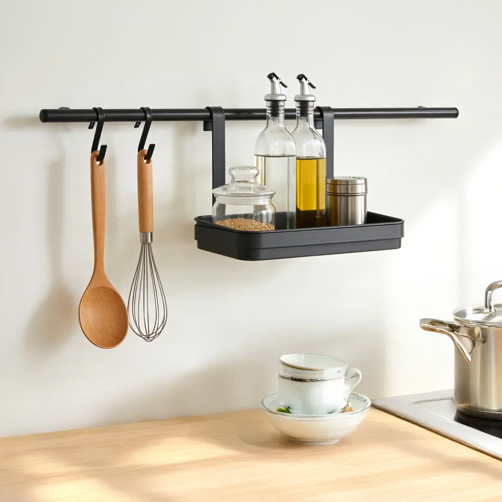 РЕЙЛИНГ С КРЕПЛЕНИЕМ 45СМ ЧЕРН KONSENSA Santreyd STLM-2147172 - Вид №4