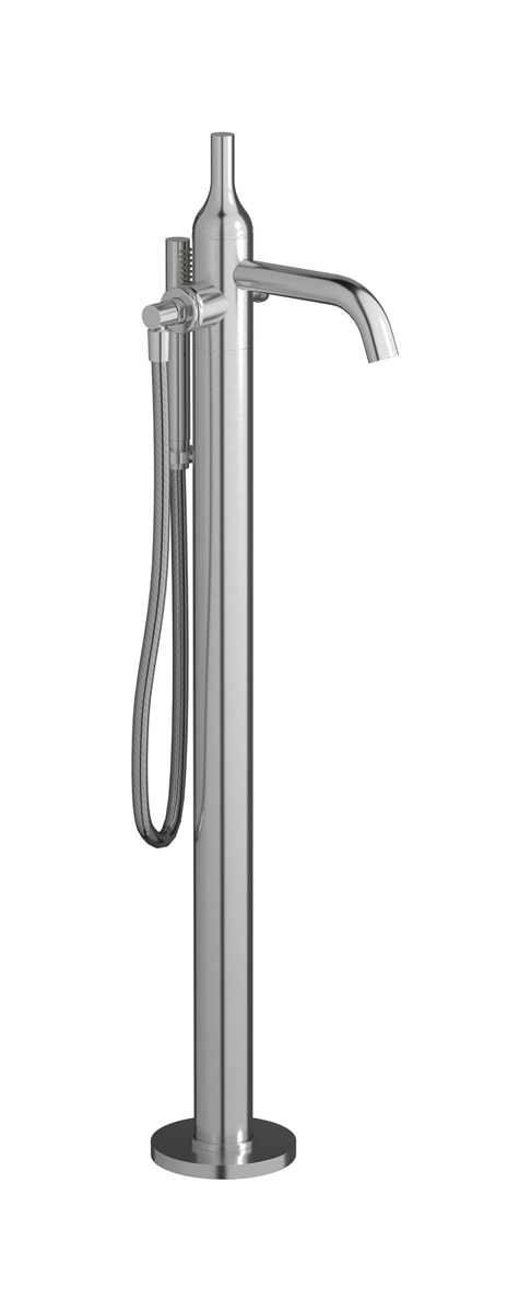 Напольный смесиель для ванны с встроенным душем. WE ARE IB bi399ss Brushed Nickel Batlo