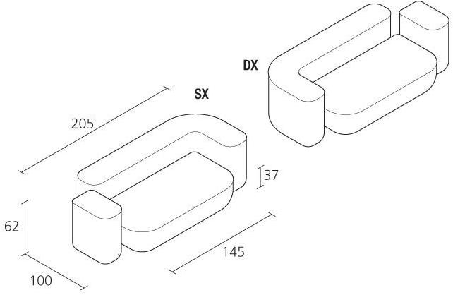 Alias Мягкий 2-местный тканевый диван Okome sofa sun-id-1404188 - Вид №1