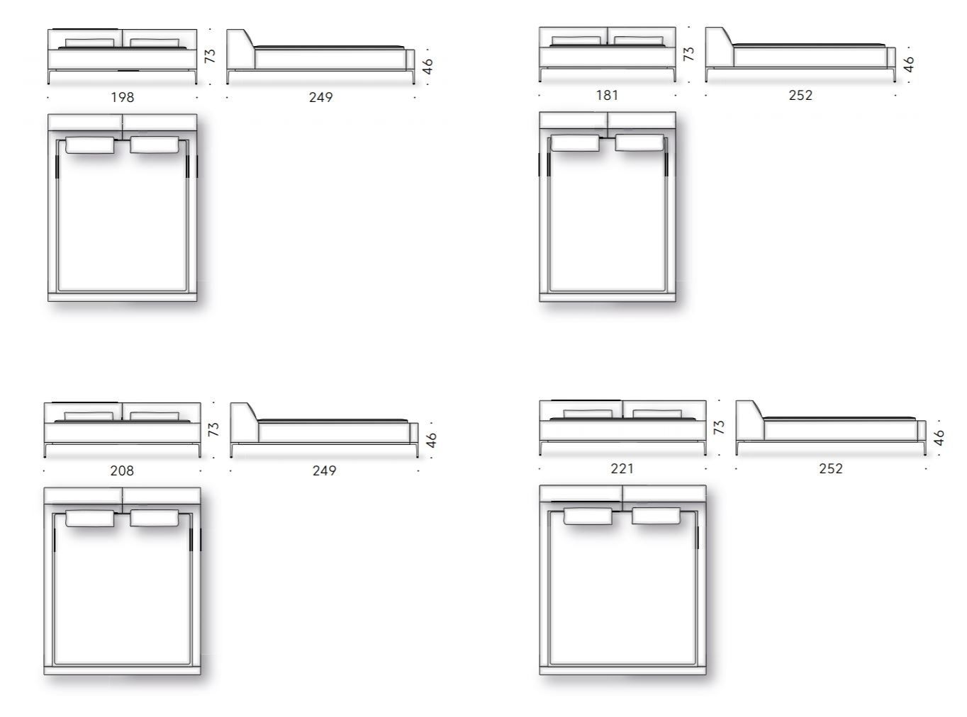 Двуспальная мягкая кровать DE PADOVA Time Trip For Memories ARCH-00091394 - Вид №4