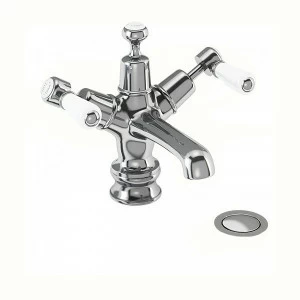 Смеситель для раковины на 1 отверстие Regent, с кнопкой Click-Clack [KER6] Regent Burlington T12-QT, W11, T4, T4B