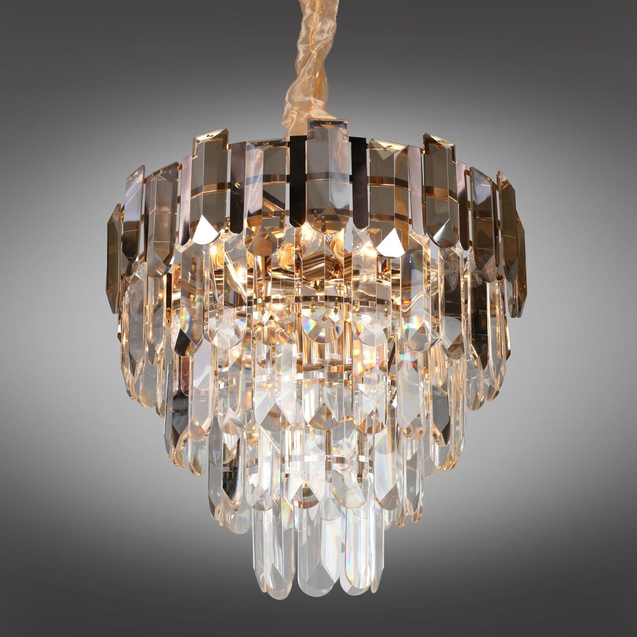 Подвесная люстра Omnilux Lariano OML-81303-13 OMNILUX ДИЗАЙНЕРСКИЕ, LARIANO 337196 Золото;прозрачный  - Вид №1