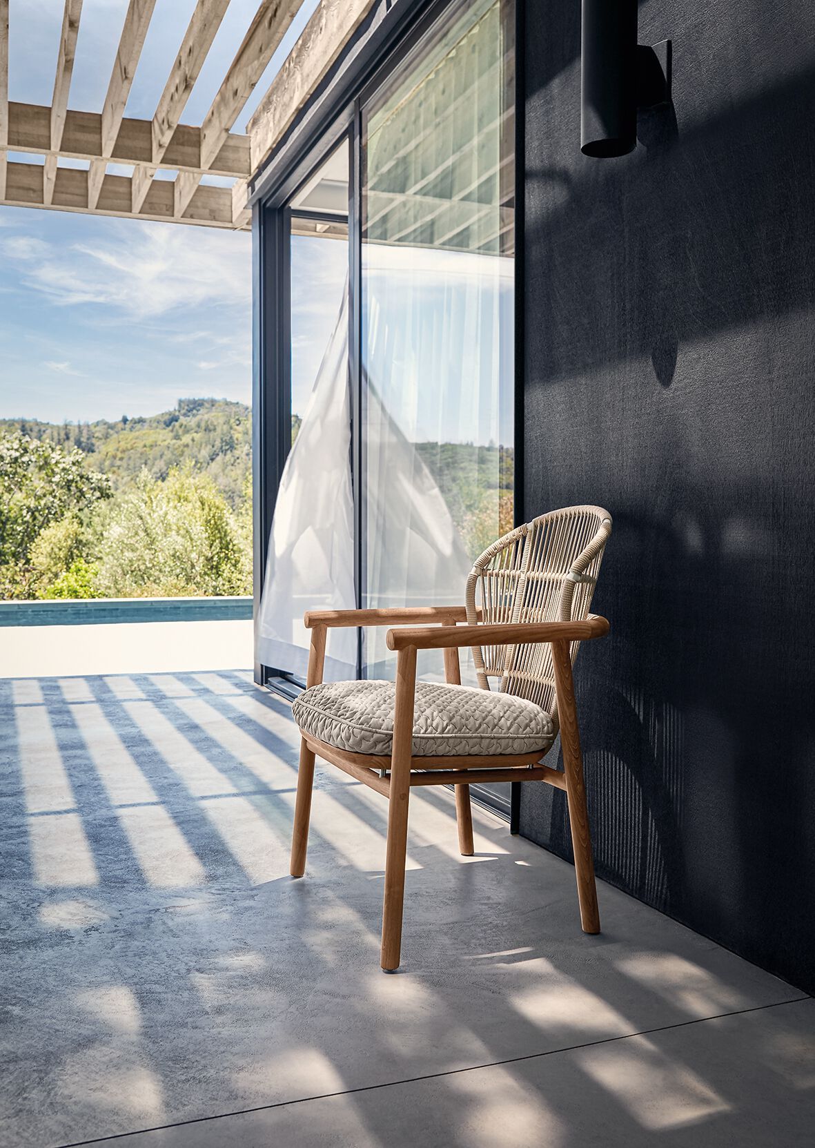 ТИК и веревочный садовый стул с подлокотниками Gloster папоротник ARCH-00073662 - Вид №2