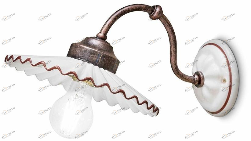 FERROLUCE Настенный керамический светильник с фиксированным кронштейном L'aquila C198