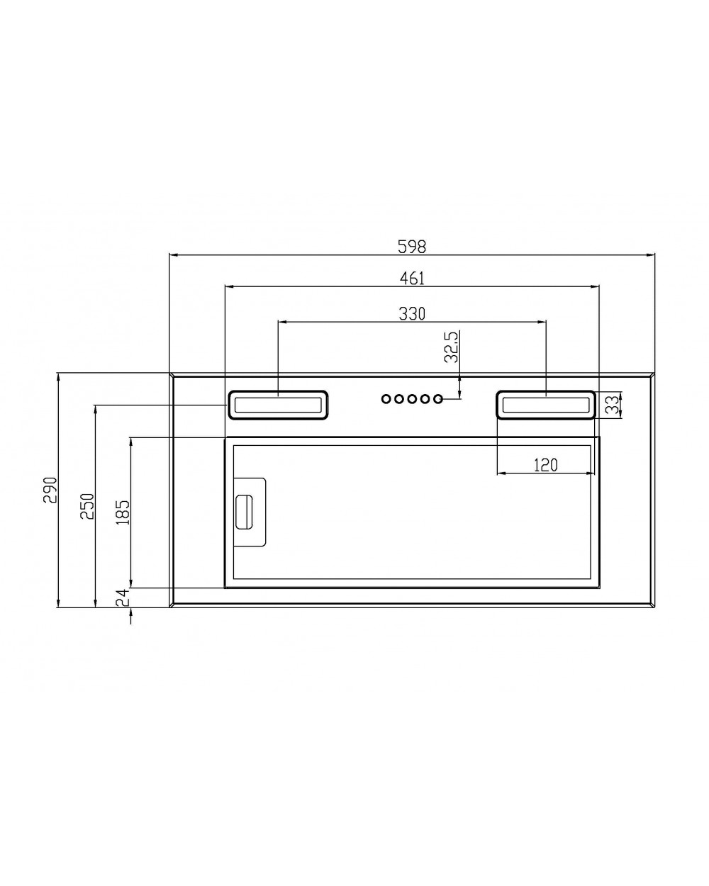 9145447 Вытяжка полновстраиваемая SCHTOFF ELEMENTO 60 белый STDN-0011491 - Вид №2