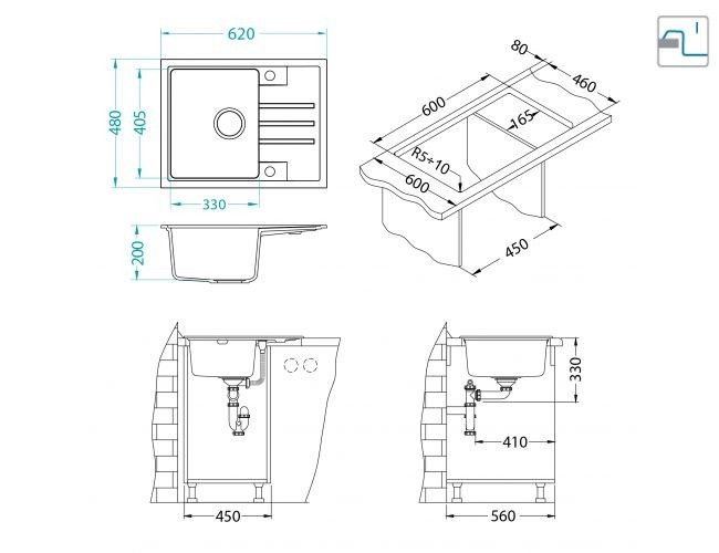 Мойка Alveus INTERMEZZO 30 1117044 - Вид №2