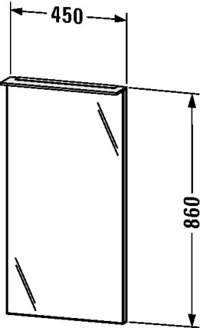 XL749007575 X-Large Зеркало с подсветкой Лен, декор Duravit - Вид №1