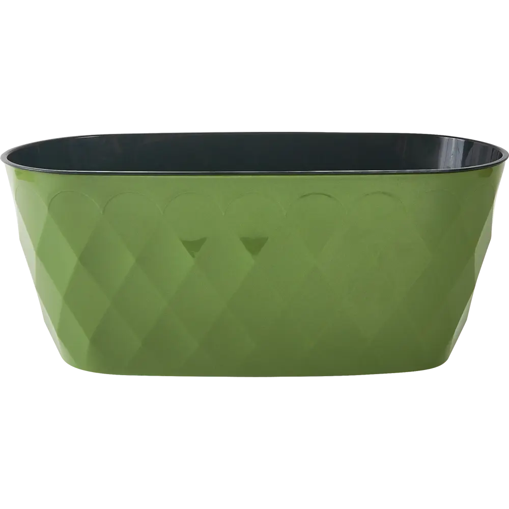 Горшок для цветов Homver Laurel 35.4x15.2x15 см v5 л пластик зеленый 85415003 STLM-2156920