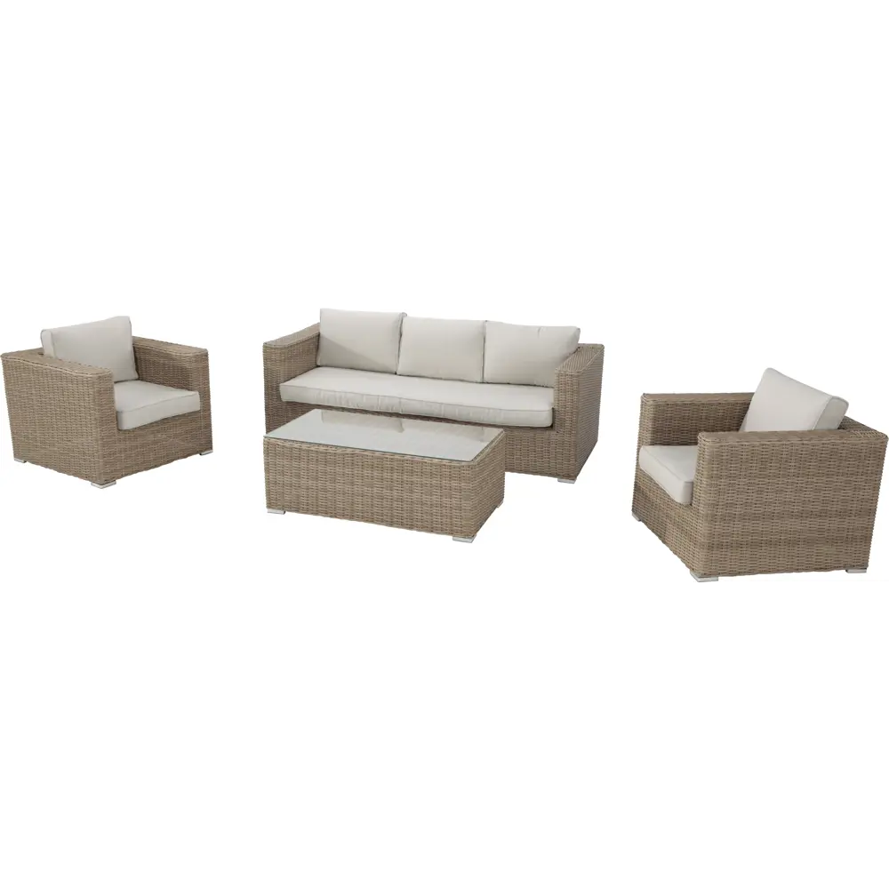 Диван садовый Alu трёхместный, цвет бежевый NATERIAL STLM-2064291 - Вид №3