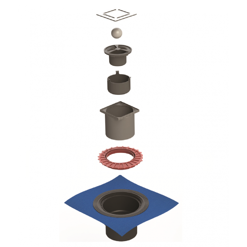 092465 Трап водосток ZENTRUM Antik 150х150  Berges ZENTRUM Antik  - Вид №4