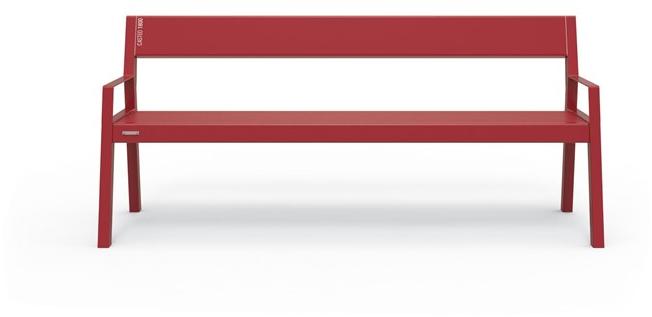 City Design Скамья стальная с подлокотниками со спинкой Casteo sun-id-1442943 - Вид №2