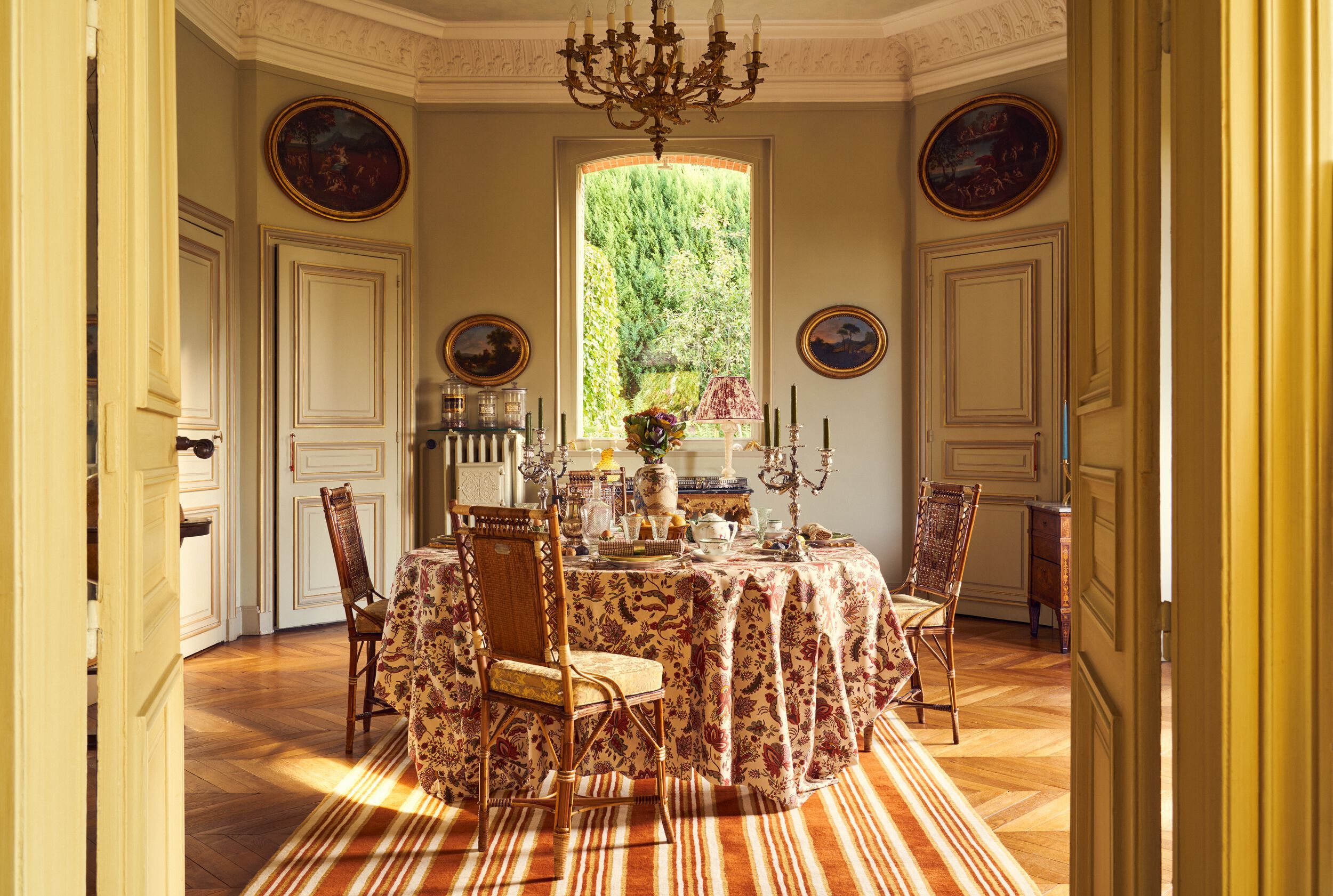 Изготовленный на заказ полосатый шерстяной прямоугольный ковер LELIEVRE Quenin-Belle Époque ARCH-00008958 - Вид №2