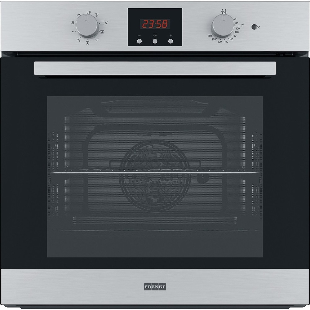 116.0609.446 Better, электрический духовой шкаф, 60 см, серия smart linear, 71л, дисплей, эмаль легкой очистки, нержавеющая сталь Franke 