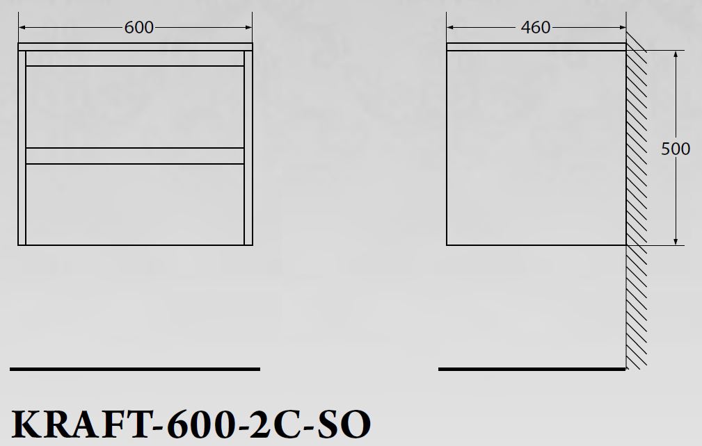 Мебель для ванной BelBagno KRAFT-600-2C-SO-PP  - Вид №9
