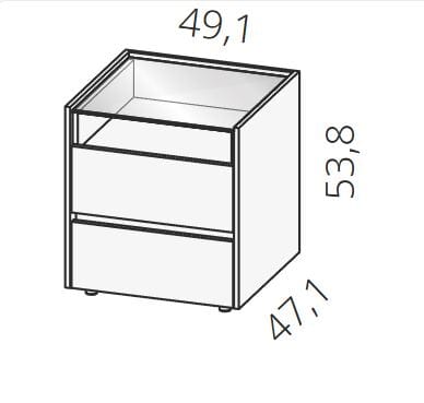 Прямоугольная тумбочка из дерева и стекла Febal Casa Astrid ARCH-00048960 - Вид №3