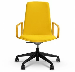 ENEA Офисный стул из ткани с 5 спицами и подлокотниками Lottus conference