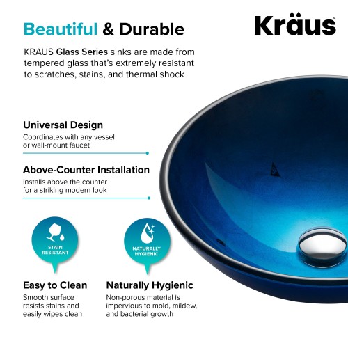 GV-204-19mm Накладная раковина на столешницу  прямоугольная Krausru  - Вид №7