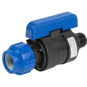 Кран шаровой прямой Valfex DN20 PN16 3/4"x25 НР полипропилен ручка бабочка 83742596 STLM-2078027