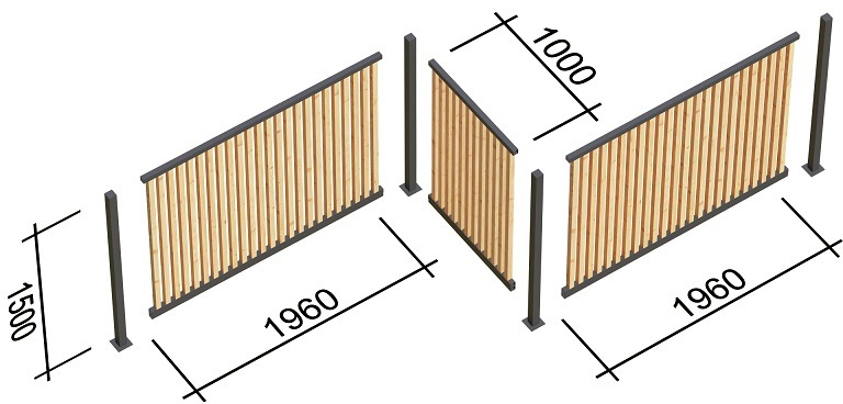 91103869 Забор RackS 11501 h 150 см толщина 2 мм STLM-0485780 LASPERGOLAS