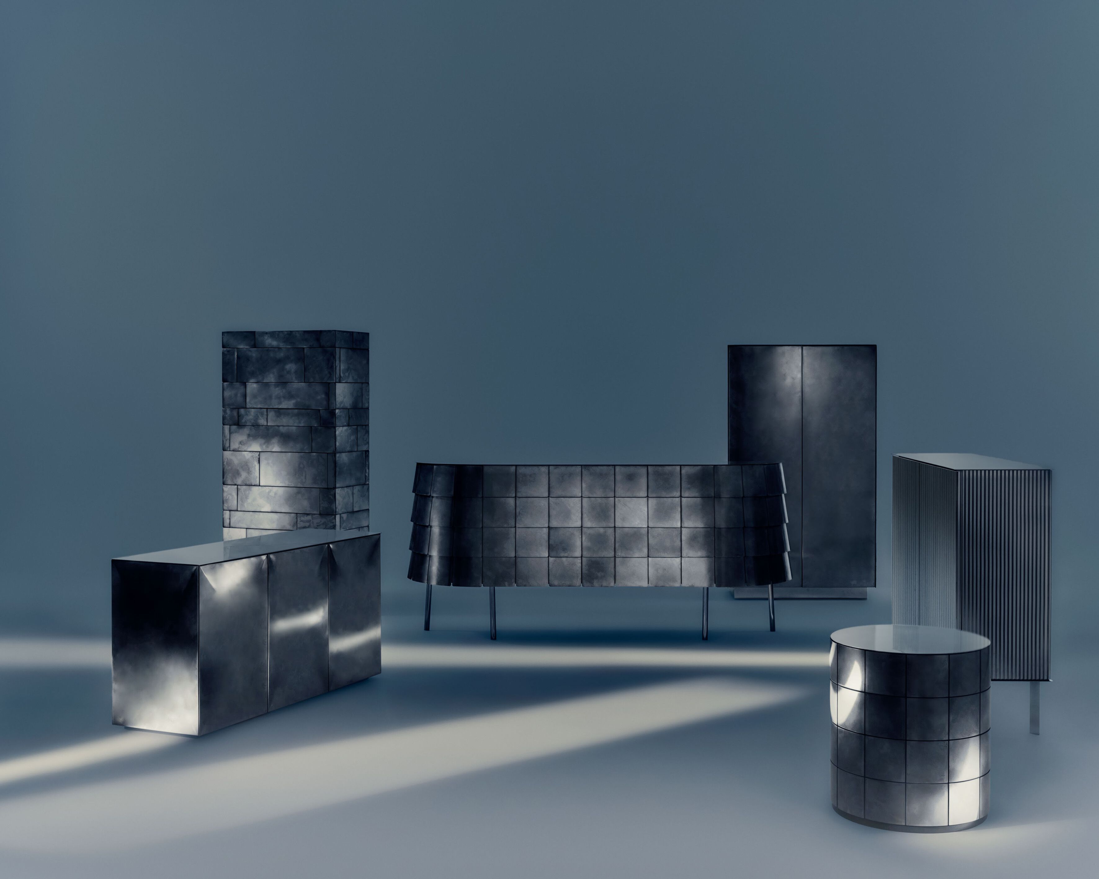 Шкаф из нержавеющей стали с распашными дверями DE CASTELLI Iridium Edition ARCH-00047878 - Вид №2