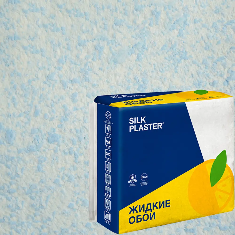 Жидкие обои Silk Plaster Absolute А206 0.7 кг цвет голубой пастельный STLM-2109053