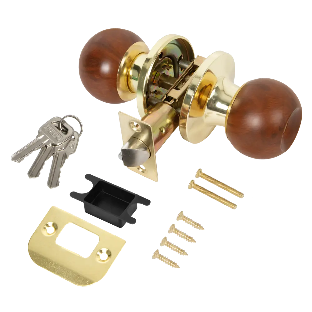 Ручка-кноб Фабрика замков 6073 с защелкой для межкомнатных дверей 89347028 STLM-1434858 - Вид №2