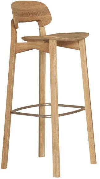 ZEITRAUM Барный стул из массива дерева с подставкой для ног Nonoto sun-id-1408063 - Вид №10