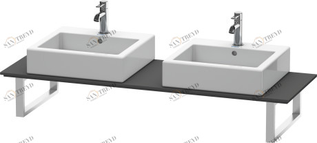 XL045C04949 X-Large Консоль для накладных раковин и встраиваемых умывальников Графит матовый, декор Duravit