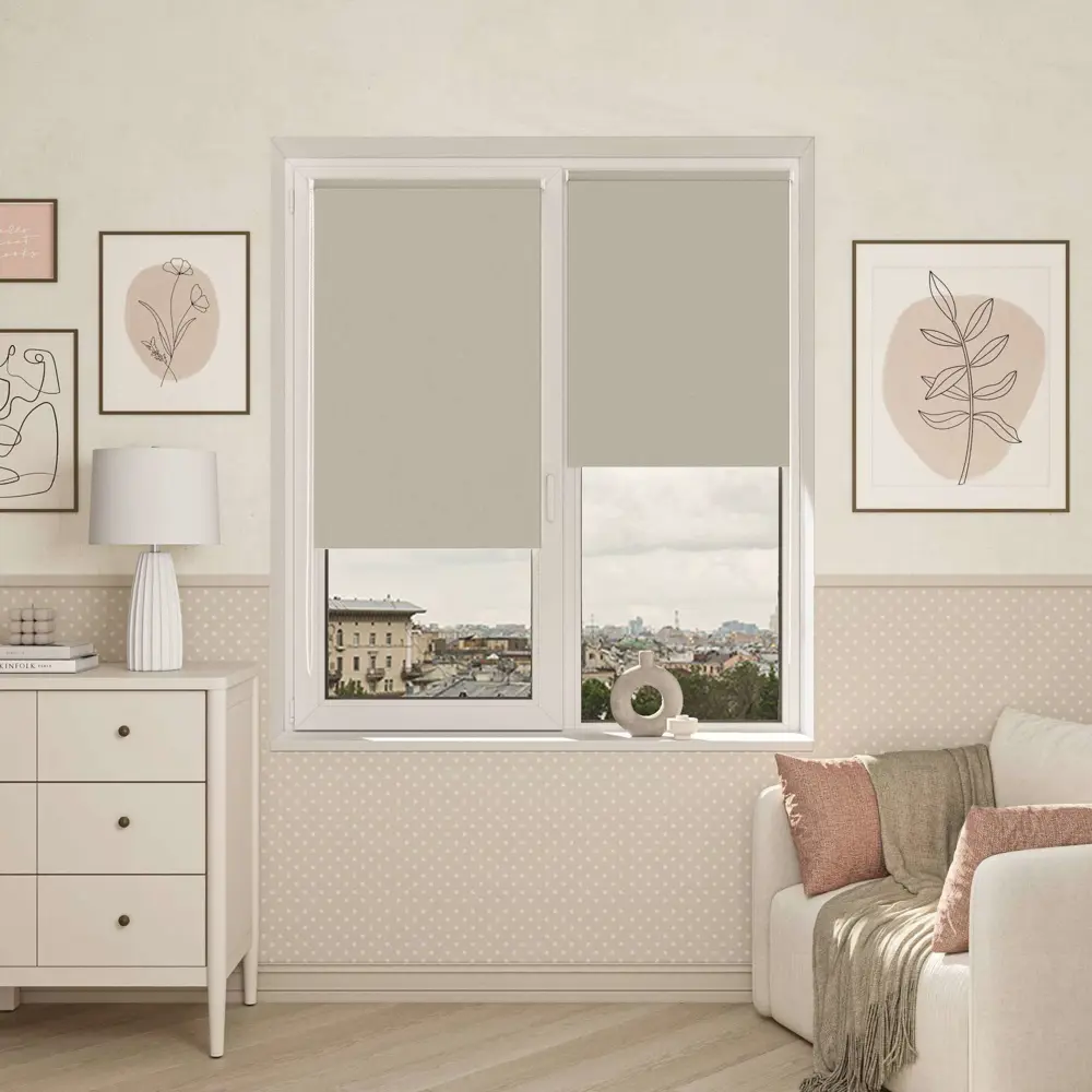 Штора рулонная блэкаут KREAFORTA Vorga 60x160 см серая STLM-2135858 - Вид №7