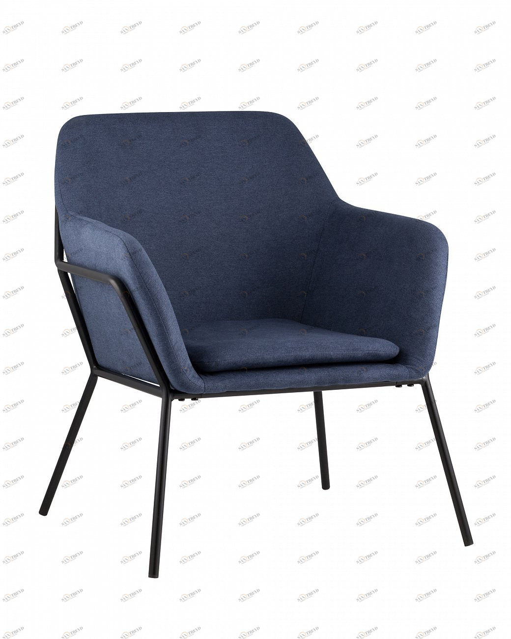 Кресло с мягкими подлокотниками синее "Шелфорд" STOOL GROUP ДИЗАЙНЕРСКИЕ 00-3946327 Синий 