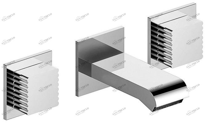 RUBINETTERIE STELLA Смеситель для ванны настенный на 3 отверстия Casanova 3050tr