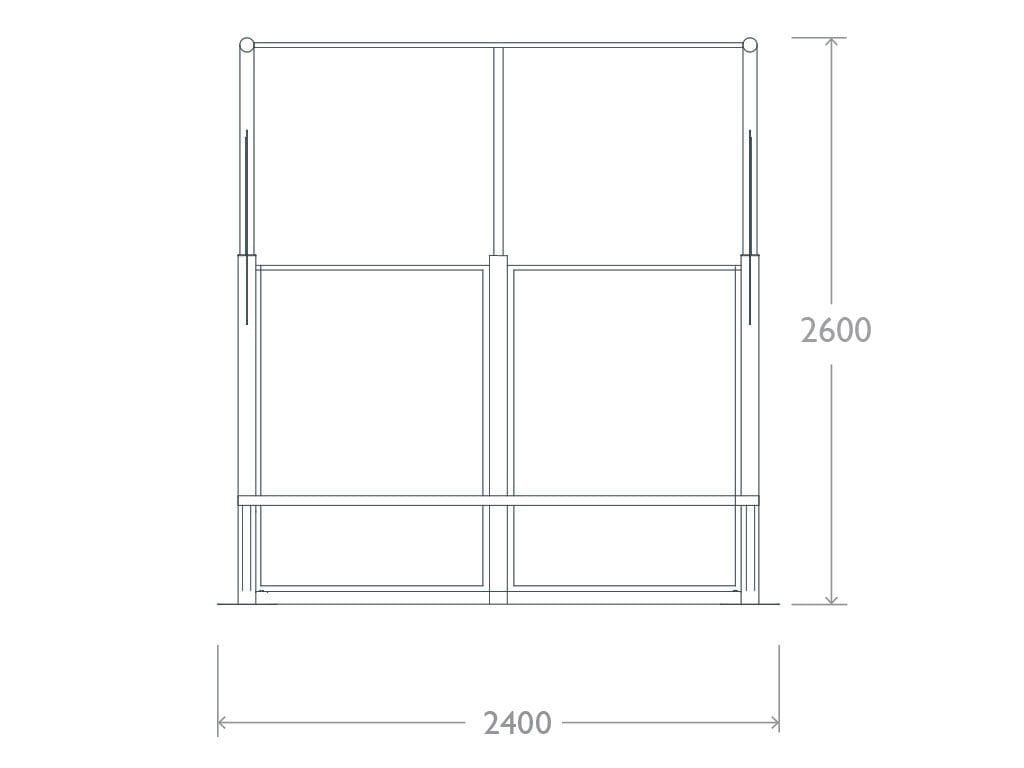 Стальной и поликарбонатный навес для автобусной остановки EUROCOMITALIA современная мебель ARCH-00114150 - Вид №4