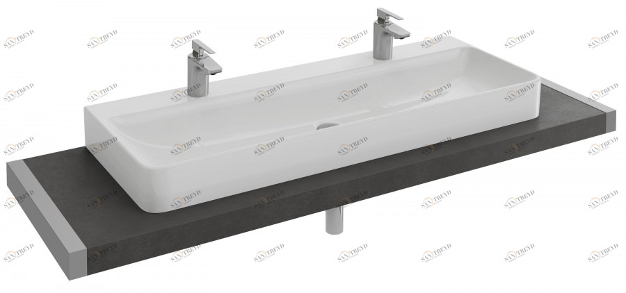 EB06-1400-N07 Столешница с 1 отверстием для раковины vox eva122 (120 см) Jacobdelafon PARALLEL Santreyd