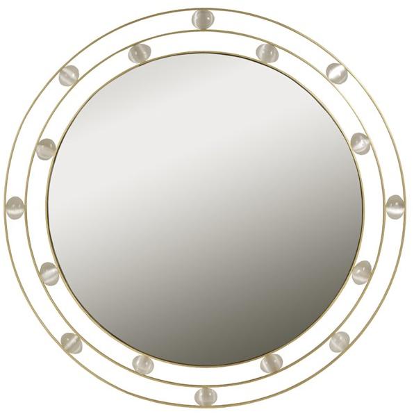 JOSÉ LEITE DE CASTRO Круглое зеркало из латуни с настенной рамой sun-id-1429837 - Вид №1