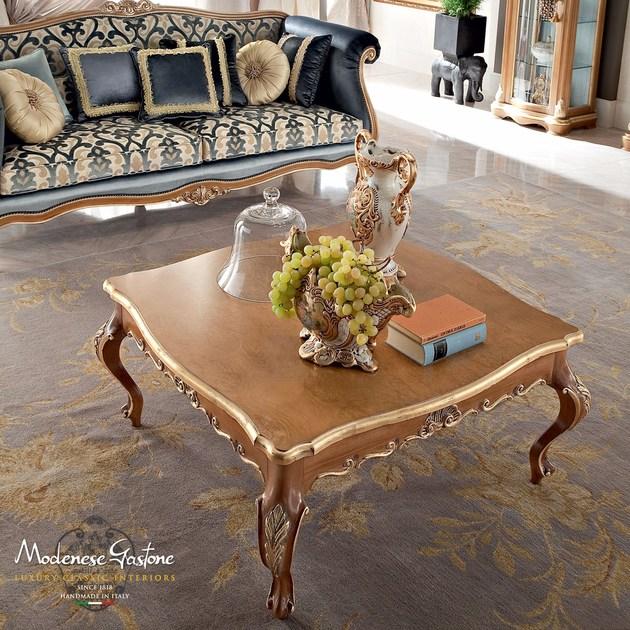 Modenese Gastone Низкий квадратный деревянный журнальный столик Bella vita sun-id-1430869 - Вид №1
