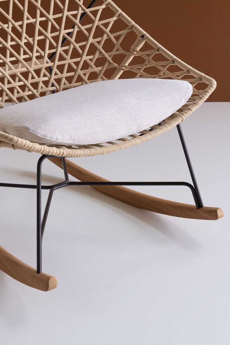 Плетеная ткань качалка садовое кресло с подголовником Potocco ARCH-00126689 - Вид №1