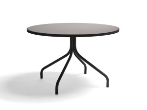 Круглый металлический садовый стол