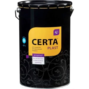 Эмаль Certa Plast полуглянцевая цвет тёмный графит 20 л 82213177 STLM-2133168