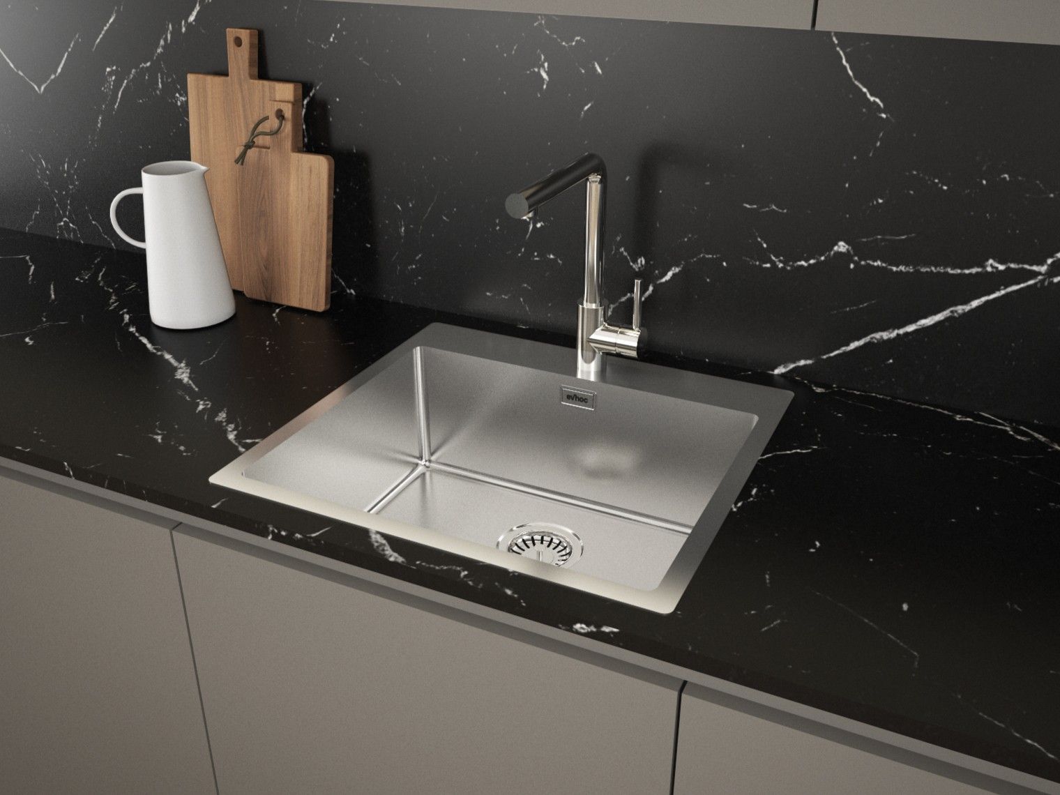 Раковина с одной чашей из нержавеющей стали Evhoc Deus ARCH-00086566 - Вид №1