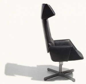 de Sede Кожаное кресло с 4 спицами и подлокотниками Ds-343