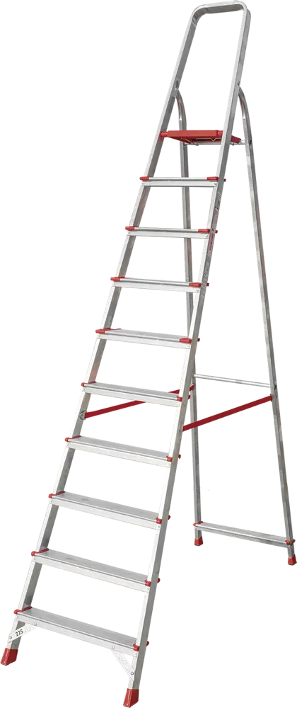 Стремянка алюминиевая Новая Высота — 10 ступеней для безопасной работы на высоте 86550429