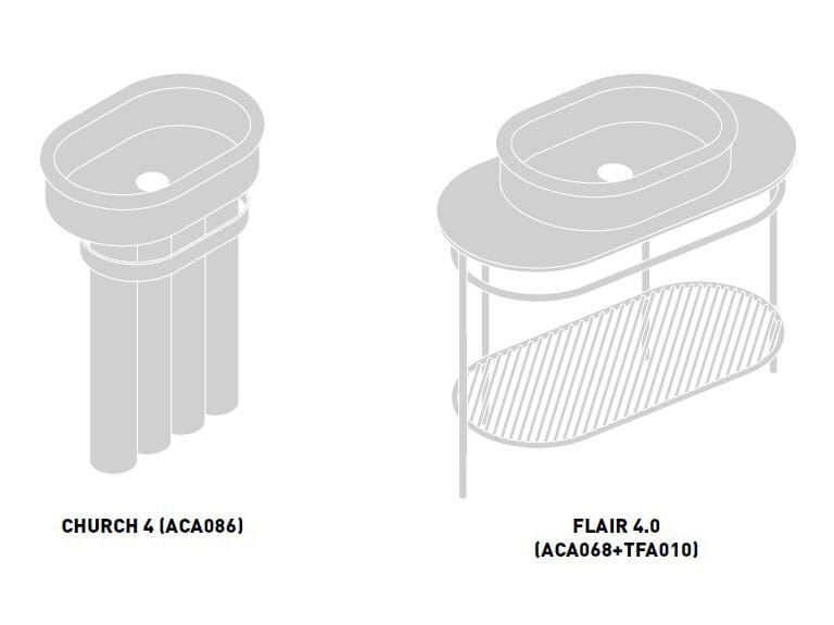Керамическая столешница овальная раковина ArtCeram Brera ARCH-00025452 - Вид №4