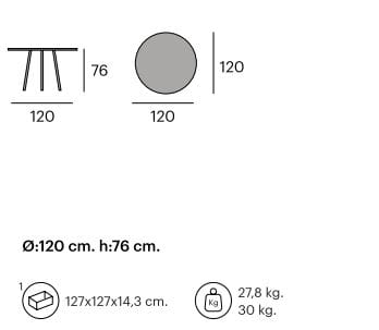 Круглый бетонный стол Pilma CHARLES ARCH-00134286 - Вид №2