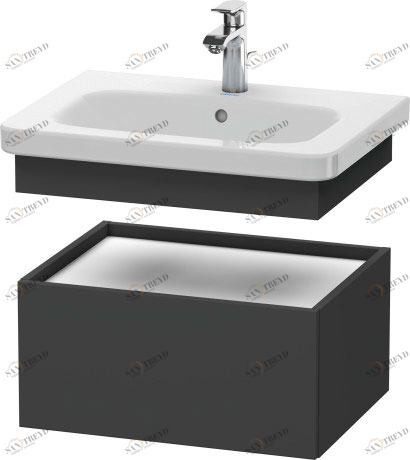 DS628004949 DuraStyle Шкафчик Графит матовый, декор Duravit