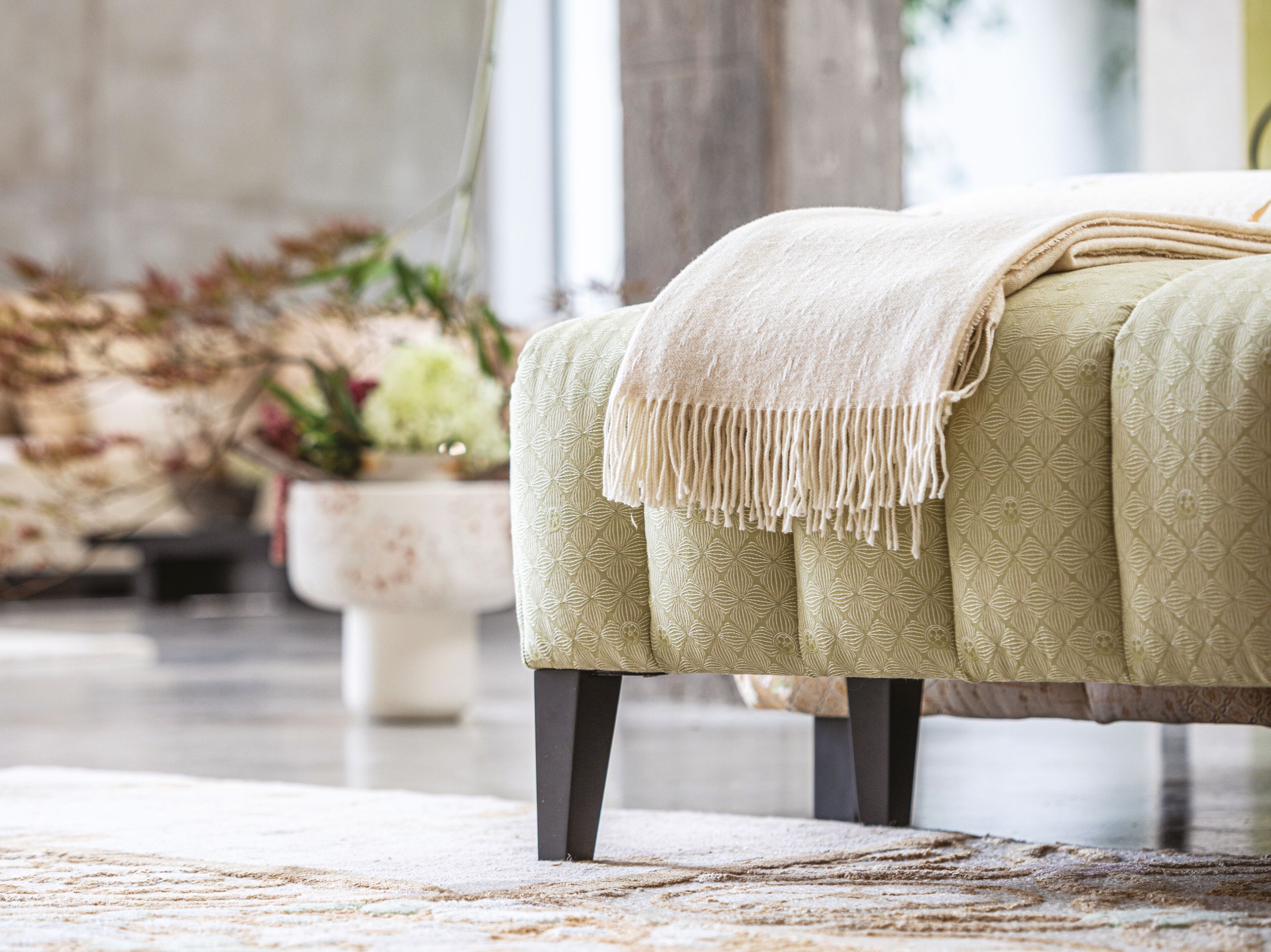 Шерстяной жаккардовый плед K-3 Sakura ARCH-00070778 - Вид №4