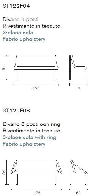 Manerba 3-х местный диван  St122f06  - Вид №8