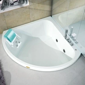 Ванна с гидромассажем "HYDRO FRIENDLY" Aquasoul Corner 140 встроенная 9443-715