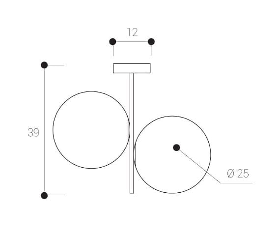 Потолочный светильник из опалового стекла и металла Miloox Jugen ARCH-00152256 - Вид №8